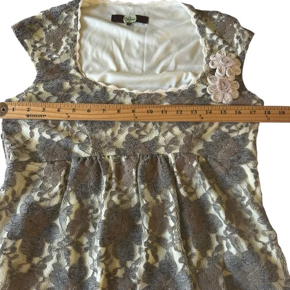 Eva Franco babydoll sexy lacey top Y2k vampire Diaries women’s size medium NEW - Picture 4 of 16